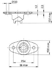 Hgr Cast Receptacle Narrow (T)