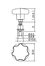 Hgr Plastic Star Form Head (T)