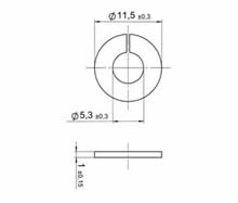 Lea Slotted Retaining Washer Pa6 (T)